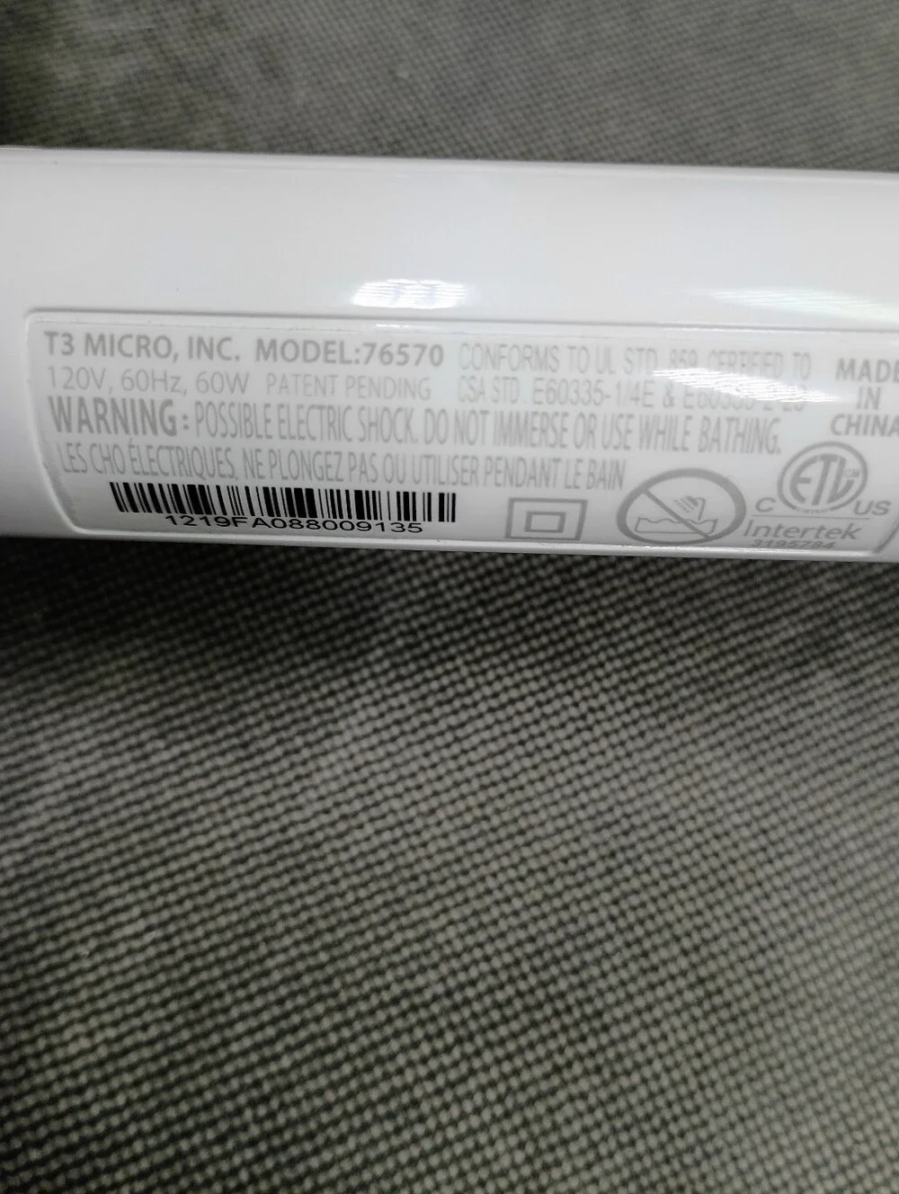 T3 Micro Twirl 360 Curling Iron White Rotating